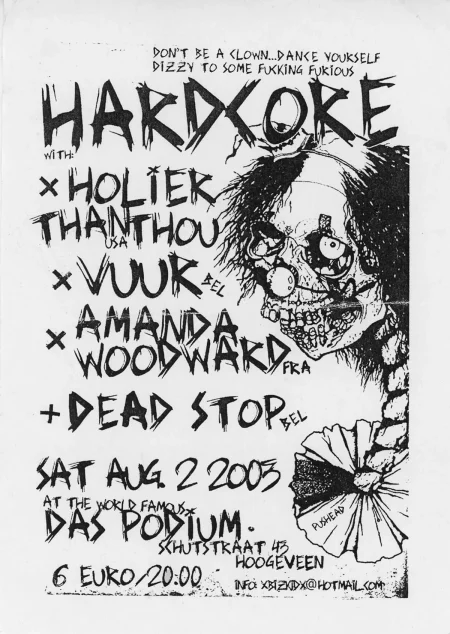 02-08-2004-hoogeveen-het-podium-holier-than-thou-vuur-amanda-woodward-dead-stop-in-my-time